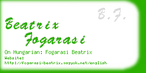 beatrix fogarasi business card
